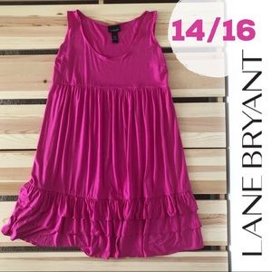 Lane Bryant Jersey Tank Ruffle Hem Dress Summer
